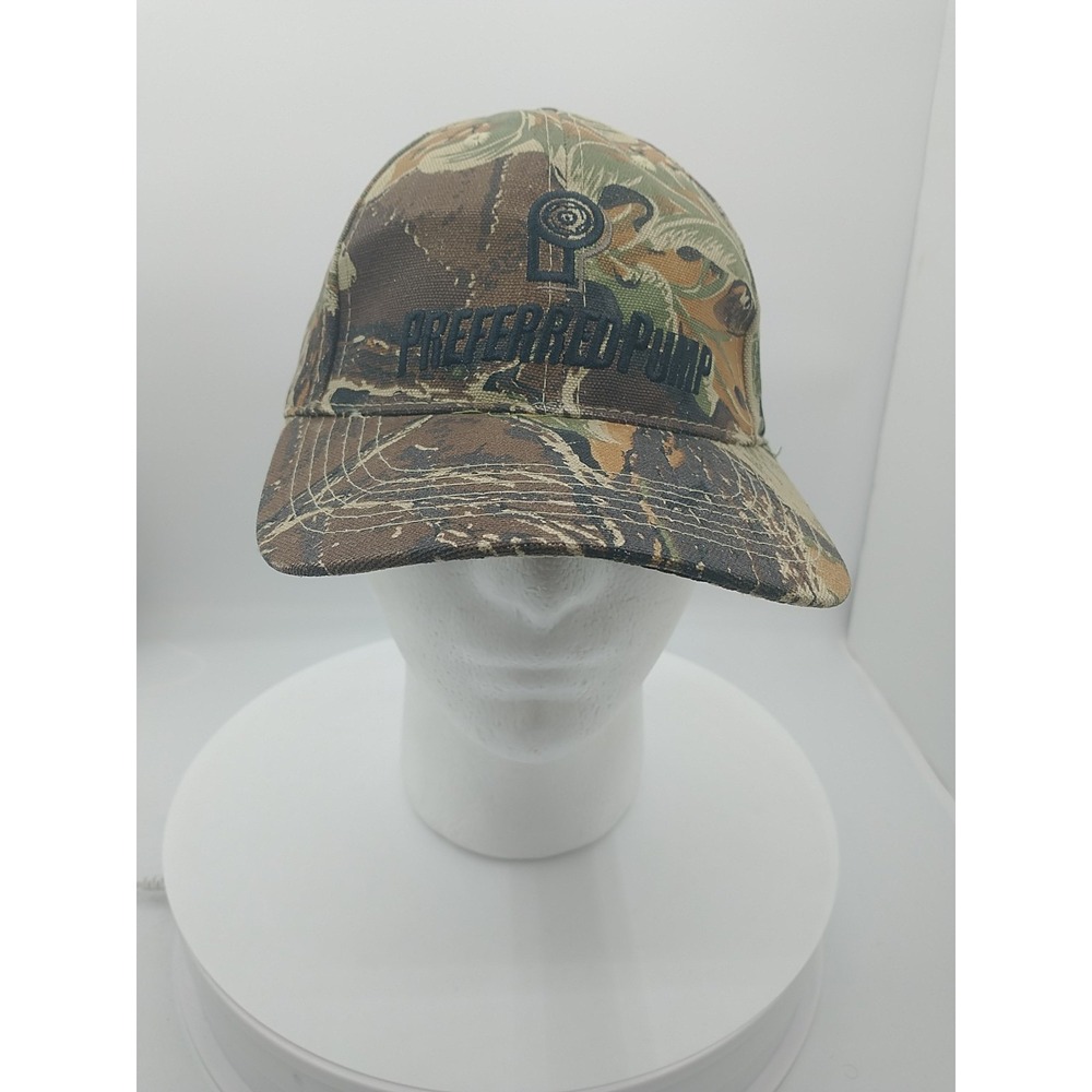 Preferred Pump & Equipment Employee Camo Cap Hat Green Adjustable Embroidered